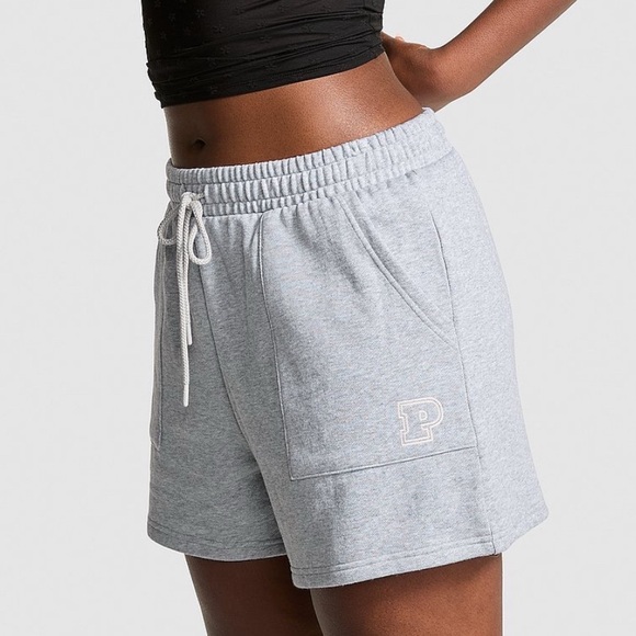 PINK Victoria's Secret Pants - PINK Victoria's Secret Gray Athletic Shorts Elastic Waistband